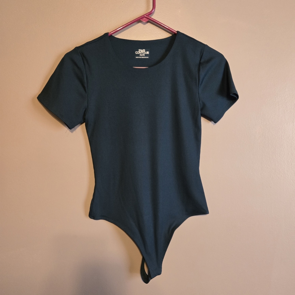 Essentials Black Short Sleeve Women's Bodysuit